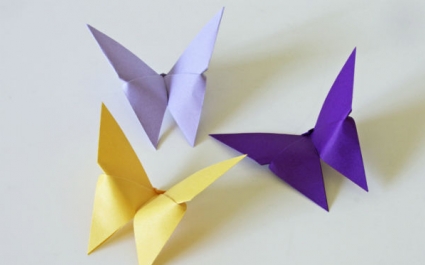 Бабочка оригами из бумаги: мастер-класс