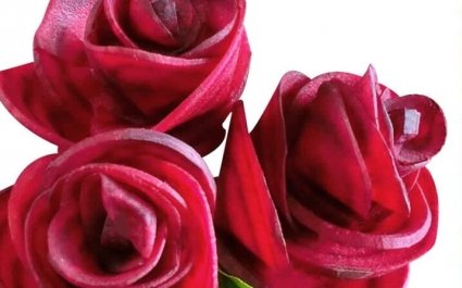 Красивые розы из свеклы: мастер-класс